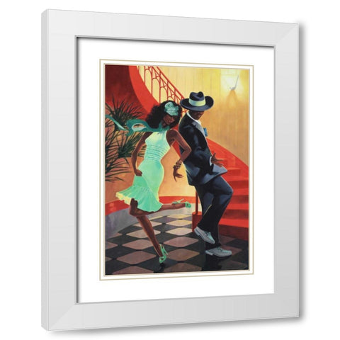 Night Out IV White Modern Wood Framed Art Print with Double Matting by Reynolds, Graham