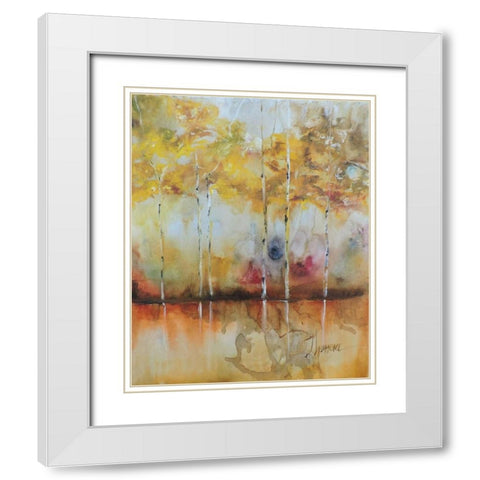 Alazanas I White Modern Wood Framed Art Print with Double Matting by Herrera, Leticia