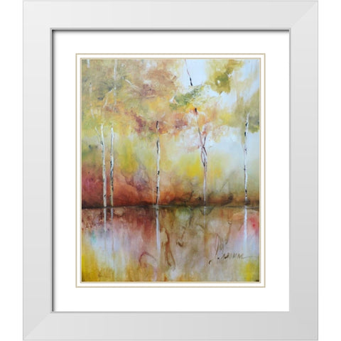 Alazanas II White Modern Wood Framed Art Print with Double Matting by Herrera, Leticia