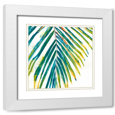 Palm Wonderful I White Modern Wood Framed Art Print with Double Matting by Vess, June Erica