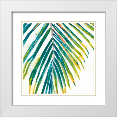 Palm Wonderful I White Modern Wood Framed Art Print with Double Matting by Vess, June Erica