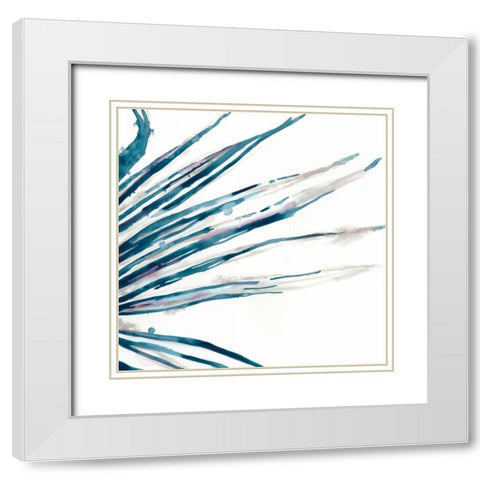 Palm Wonderful II White Modern Wood Framed Art Print with Double Matting by Vess, June Erica