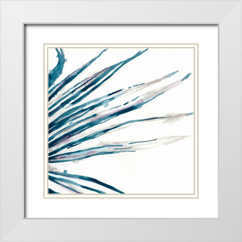 Palm Wonderful II White Modern Wood Framed Art Print with Double Matting by Vess, June Erica