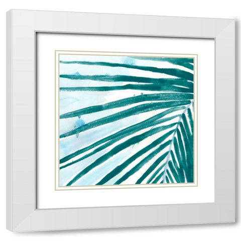 Palm Wonderful III White Modern Wood Framed Art Print with Double Matting by Vess, June Erica