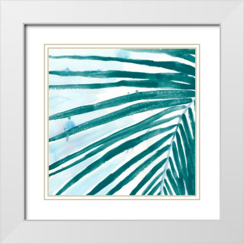 Palm Wonderful III White Modern Wood Framed Art Print with Double Matting by Vess, June Erica