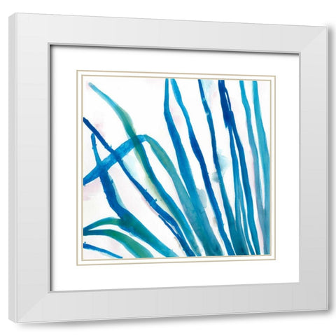Palm Wonderful IV White Modern Wood Framed Art Print with Double Matting by Vess, June Erica
