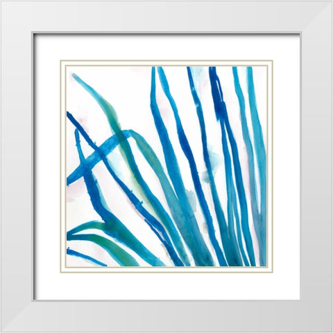 Palm Wonderful IV White Modern Wood Framed Art Print with Double Matting by Vess, June Erica