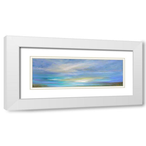 Crystal Springs White Modern Wood Framed Art Print with Double Matting by Finch, Sheila
