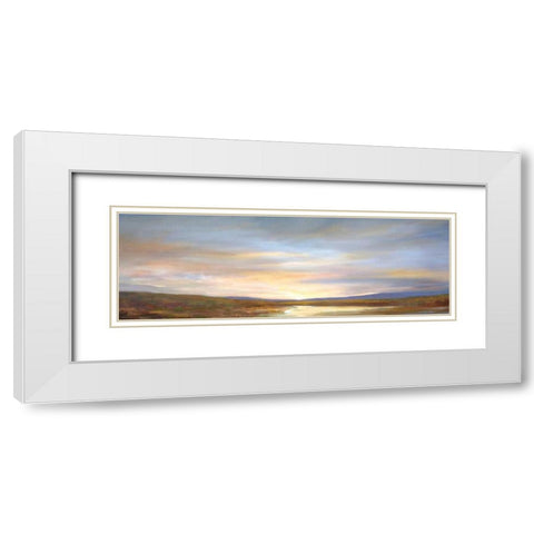 Autumn Light White Modern Wood Framed Art Print with Double Matting by Finch, Sheila