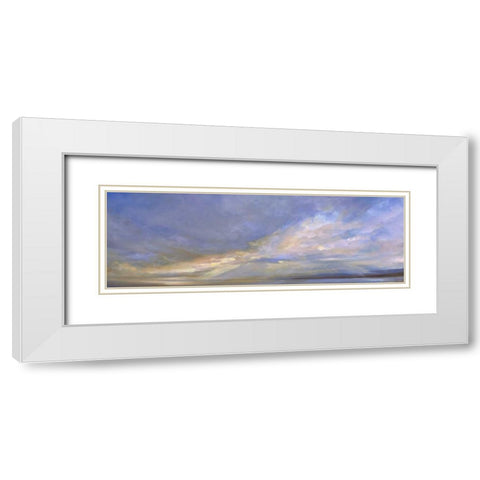 Kiss of Light White Modern Wood Framed Art Print with Double Matting by Finch, Sheila