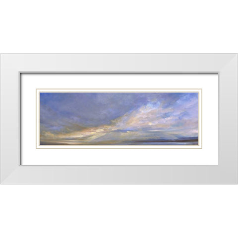Kiss of Light White Modern Wood Framed Art Print with Double Matting by Finch, Sheila