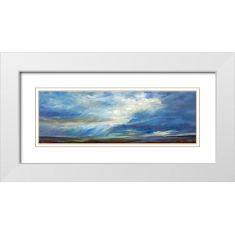 Heavenly Light White Modern Wood Framed Art Print with Double Matting by Finch, Sheila