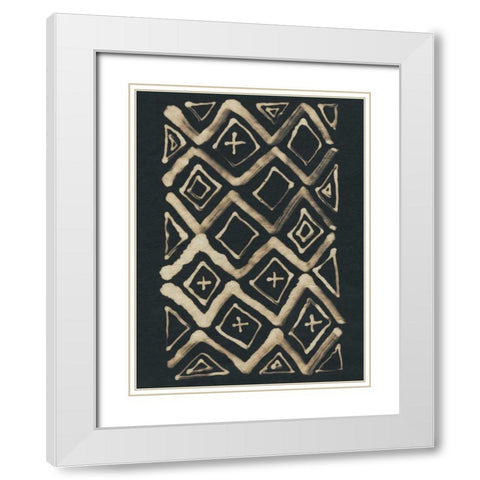 Udaka Study VII White Modern Wood Framed Art Print with Double Matting by Stramel, Renee W.