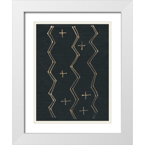 Udaka Study VIII White Modern Wood Framed Art Print with Double Matting by Stramel, Renee W.