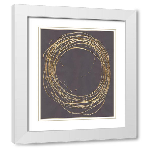 Custom Circling White Modern Wood Framed Art Print with Double Matting by Stramel, Renee W.