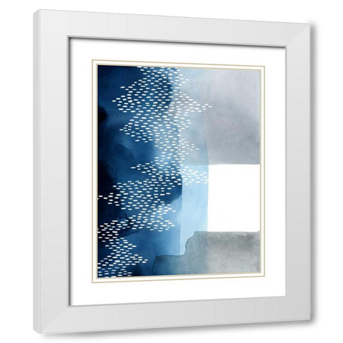 Waterfall Abstract II White Modern Wood Framed Art Print with Double Matting by Popp, Grace