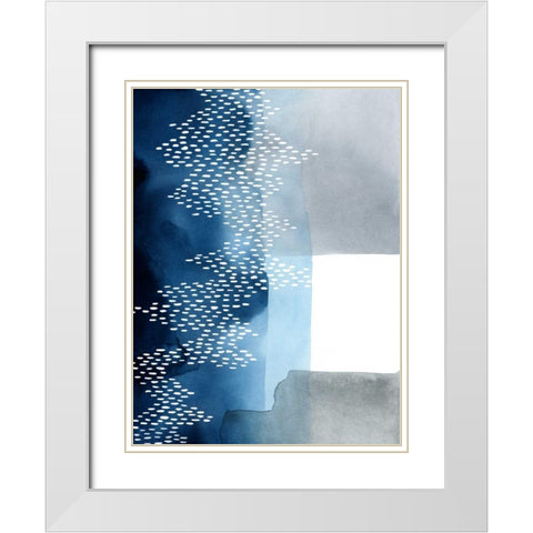 Waterfall Abstract II White Modern Wood Framed Art Print with Double Matting by Popp, Grace