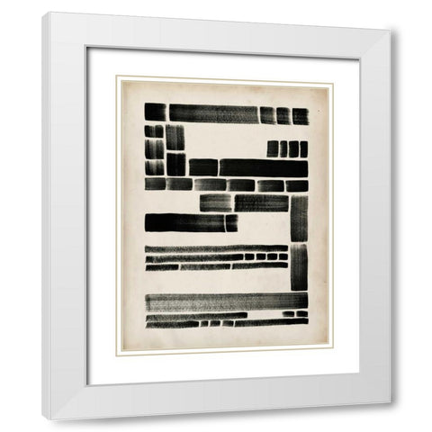 Antique Dash I White Modern Wood Framed Art Print with Double Matting by Popp, Grace