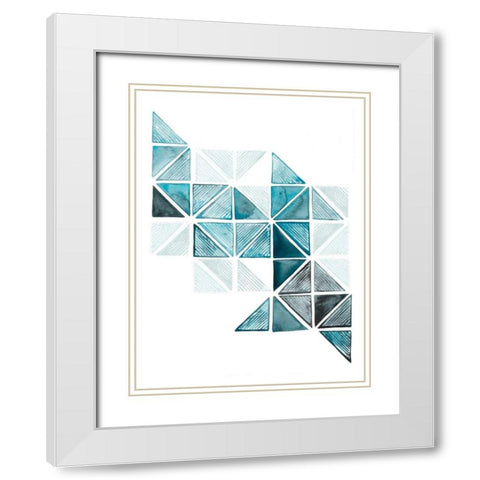 Jaydas Ladder I White Modern Wood Framed Art Print with Double Matting by Popp, Grace