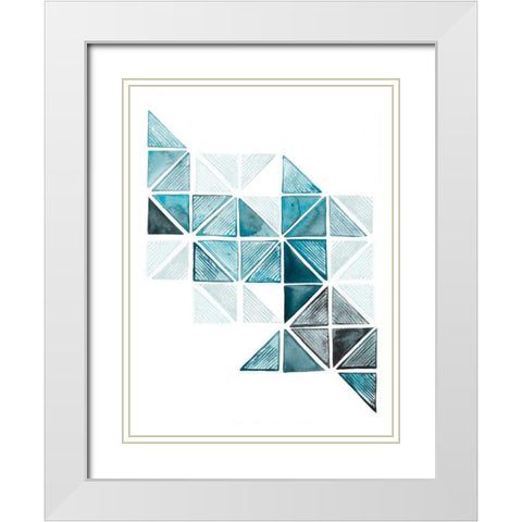 Jaydas Ladder I White Modern Wood Framed Art Print with Double Matting by Popp, Grace