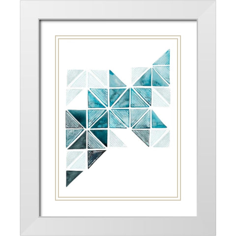 Jaydas Ladder II White Modern Wood Framed Art Print with Double Matting by Popp, Grace