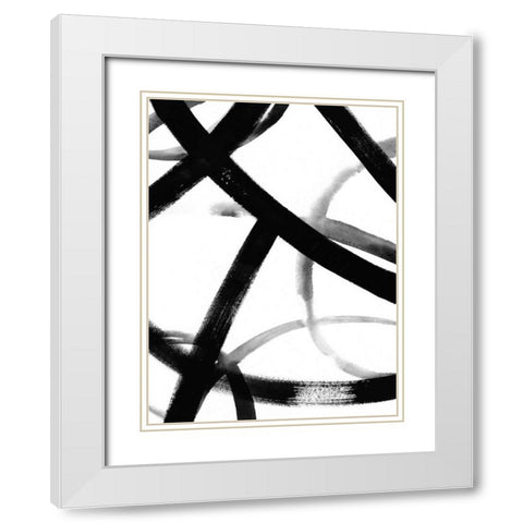 Monochrome Ripple II White Modern Wood Framed Art Print with Double Matting by Popp, Grace