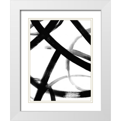 Monochrome Ripple II White Modern Wood Framed Art Print with Double Matting by Popp, Grace