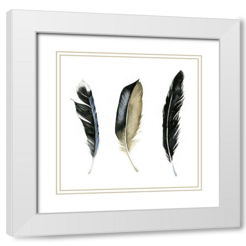 Soft Feathers II White Modern Wood Framed Art Print with Double Matting by Popp, Grace