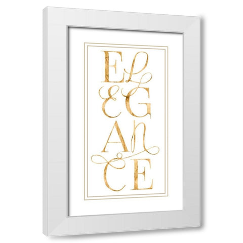 Elegant and Dazzling I White Modern Wood Framed Art Print with Double Matting by Popp, Grace