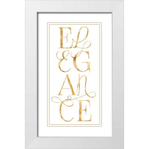 Elegant and Dazzling I White Modern Wood Framed Art Print with Double Matting by Popp, Grace
