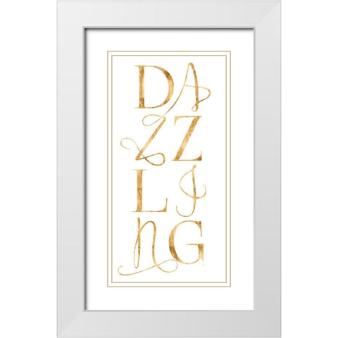 Elegant and Dazzling II White Modern Wood Framed Art Print with Double Matting by Popp, Grace