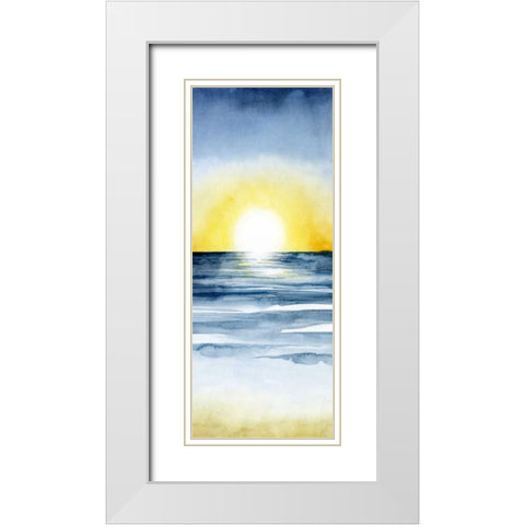 Layered Sunset Triptych II White Modern Wood Framed Art Print with Double Matting by Popp, Grace
