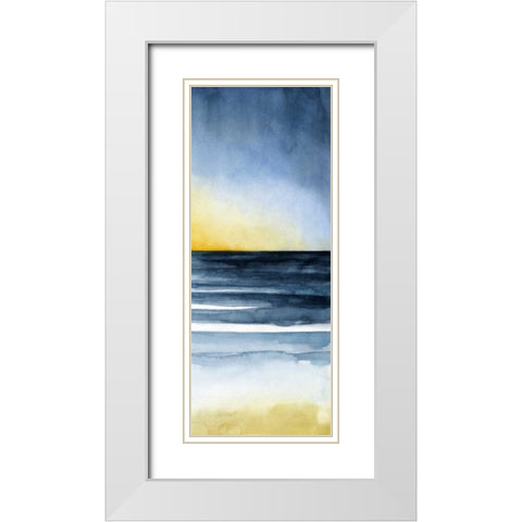 Layered Sunset Triptych III White Modern Wood Framed Art Print with Double Matting by Popp, Grace