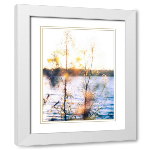 White Rock Sunset I White Modern Wood Framed Art Print with Double Matting by Quintero, Sonja