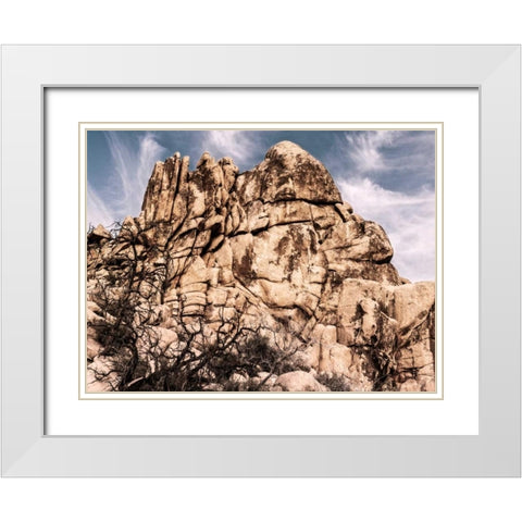 Outcroppings V White Modern Wood Framed Art Print with Double Matting by Perry, Rachel