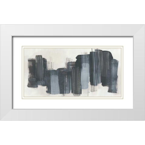Monochrome Notation I White Modern Wood Framed Art Print with Double Matting by Vess, June Erica