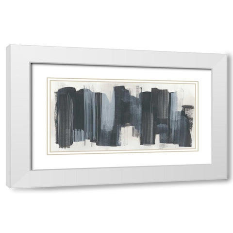 Monochrome Notation II White Modern Wood Framed Art Print with Double Matting by Vess, June Erica