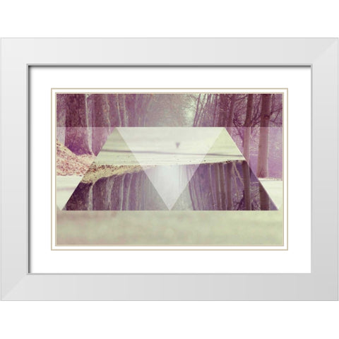 Path White Modern Wood Framed Art Print with Double Matting by Wang, Melissa