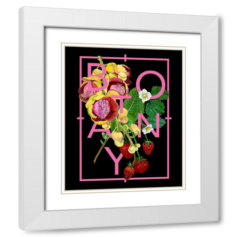 Floral Inspiration II White Modern Wood Framed Art Print with Double Matting by Wang, Melissa