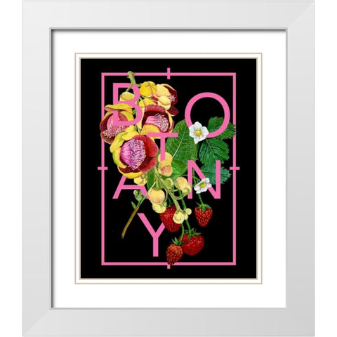 Floral Inspiration II White Modern Wood Framed Art Print with Double Matting by Wang, Melissa