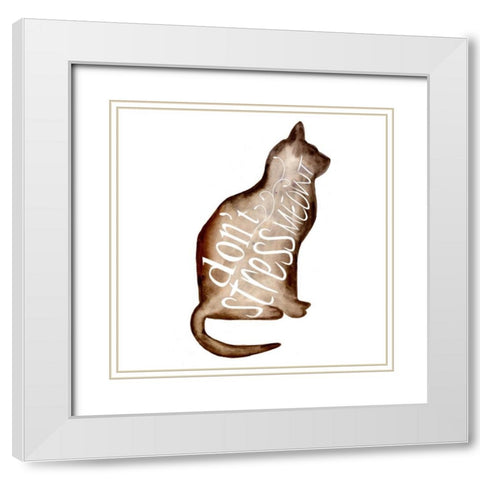 Punny Animal I White Modern Wood Framed Art Print with Double Matting by Wang, Melissa