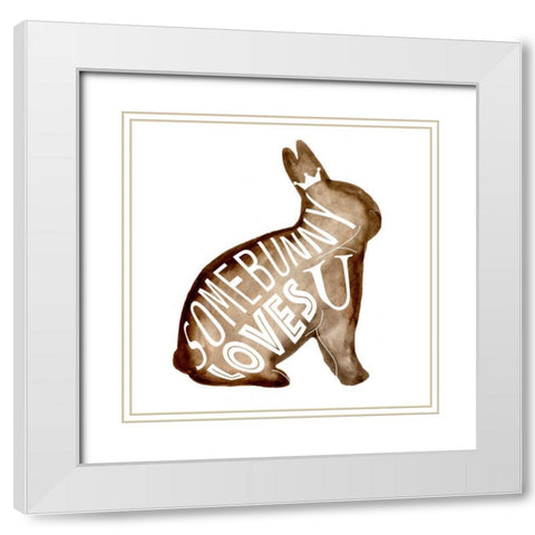 Punny Animal III White Modern Wood Framed Art Print with Double Matting by Wang, Melissa