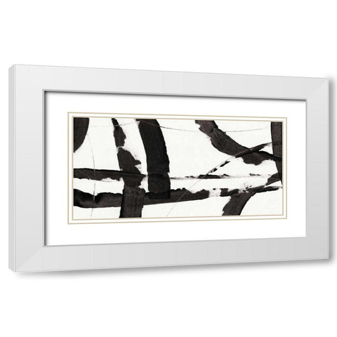 Obsidian Harmony I White Modern Wood Framed Art Print with Double Matting by OToole, Tim