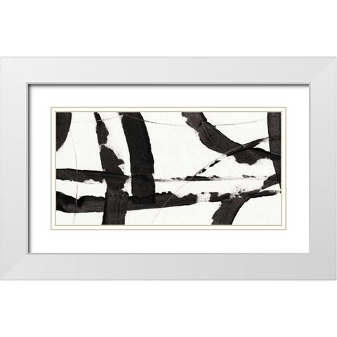 Obsidian Harmony I White Modern Wood Framed Art Print with Double Matting by OToole, Tim