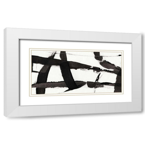 Obsidian Harmony II White Modern Wood Framed Art Print with Double Matting by OToole, Tim