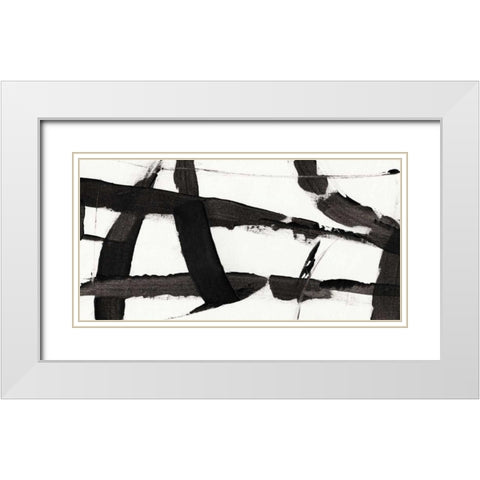 Obsidian Harmony II White Modern Wood Framed Art Print with Double Matting by OToole, Tim