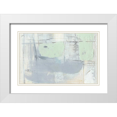 Pastels in Wax III White Modern Wood Framed Art Print with Double Matting by Goldberger, Jennifer