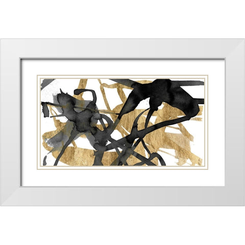 Luxe Gold I White Modern Wood Framed Art Print with Double Matting by Goldberger, Jennifer