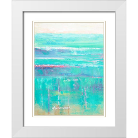 Beneath the Sea I White Modern Wood Framed Art Print with Double Matting by Wilkins, Suzanne
