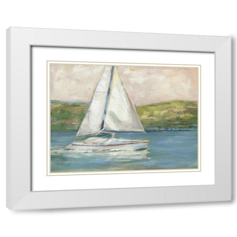 Off the Coast I White Modern Wood Framed Art Print with Double Matting by Harper, Ethan